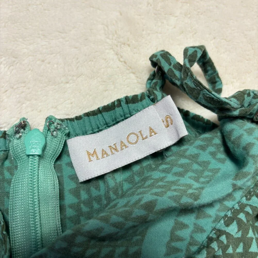 Manaola Keiki Romper Green Niho Kū Toddler Girls Hawaii Rayon Size Small - Picture 7 of 11